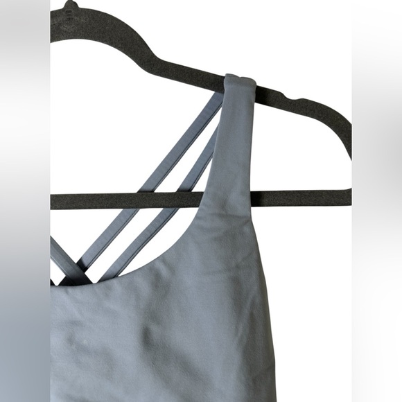 Lululemon Energy Bra High-Neck Longline Tough Medium Support Rhino Grey Size 8 - Picture 4 of 8